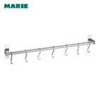 wholesale Black Metal Kitchen Wall Rail with Hooks