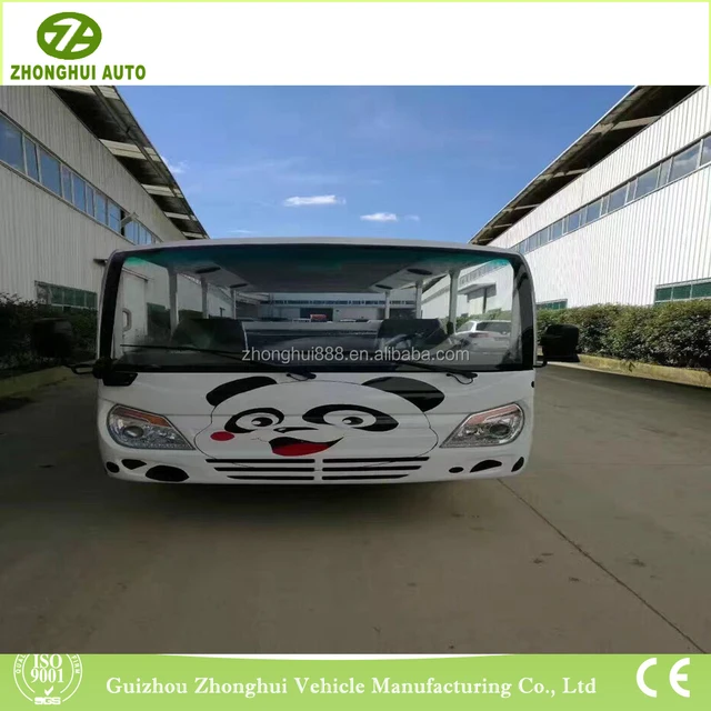 CE approved electric sightseeing tourist vehicle with panda strip