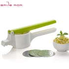 Smile mom Kitchen 3 Interchangeable Blades Potato Machine - Mashed Potato Maker - Manual Potato Chipper