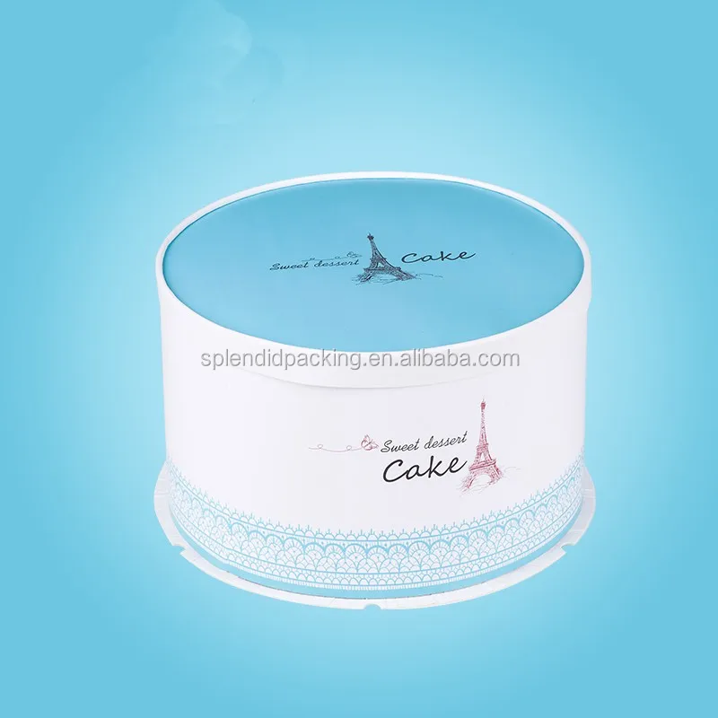 party food grade big package paper boxes cute wedding round cake