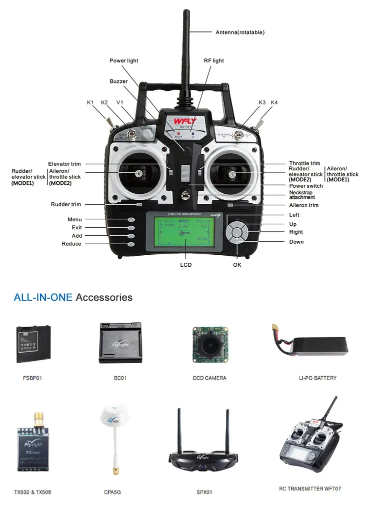 Flysight Speedy F250 V1.0 FPV Racer quadcopter rc camera drone with hd camera