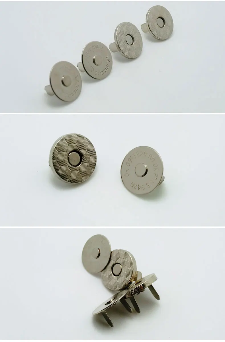 ultra silm ip44 COB diverse nickel thin round hidden magnetic snap button for garment accessary