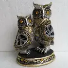 Happy Mother and kids Owl animal family Resin Gifts and Crafts statues