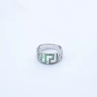 Arabic Discount Engagement Rings Men, Green Opal Gold Rings For Men
