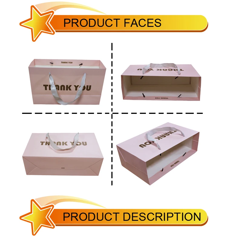 custom 100 piece decorative door gift paper bags with handles