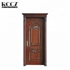 Luxury main entrance carved solid wooden door