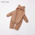 Winter Baby Romper Cute Cartoon Bear Design Infant Baby Rompers
