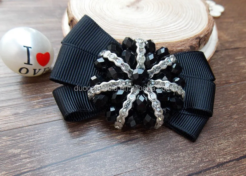 fashion popular design hot sale handmade lace bow shoe flower