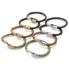 1pc 21cm Genuine Leather Bracelet & Bangle Snake Head Bracelet Bangle Accessories for Blessing Men Bracelet Jewelry