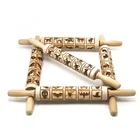Animal and plant baking wood printing rolling pin
