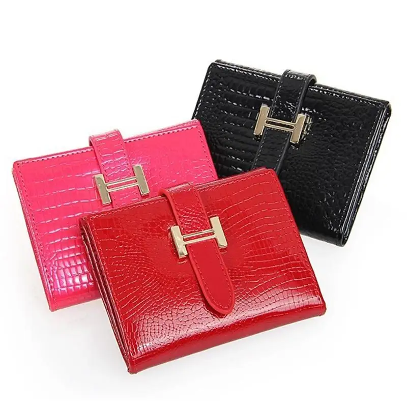 New Arrival fashion CROCO women wallets metal spigot ladies wallets zipper coin Card position women wallets