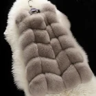 Promotional price wholesale fox fur vest/waistcoat long pattern