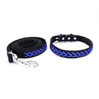 Fashion Pet colorful Rope Knitting Cute Fancy Dog Collar and leash set