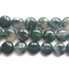 A Grade Natural Moss Agate Gorgeous Semi-precious Gemstone Coin Beads Wholesale