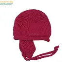 custom cute knitted baby kids winter hats with ear flap