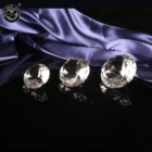 MH-ZS145 Optical Clear K9 Crystal Glass transparent Diamond Paperweight for Wedding Return Gifts