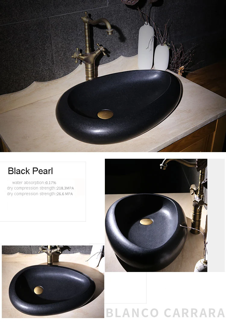 Oval Countertop Bathroom Travertino Marble Stone Antique Bathroom Sinks