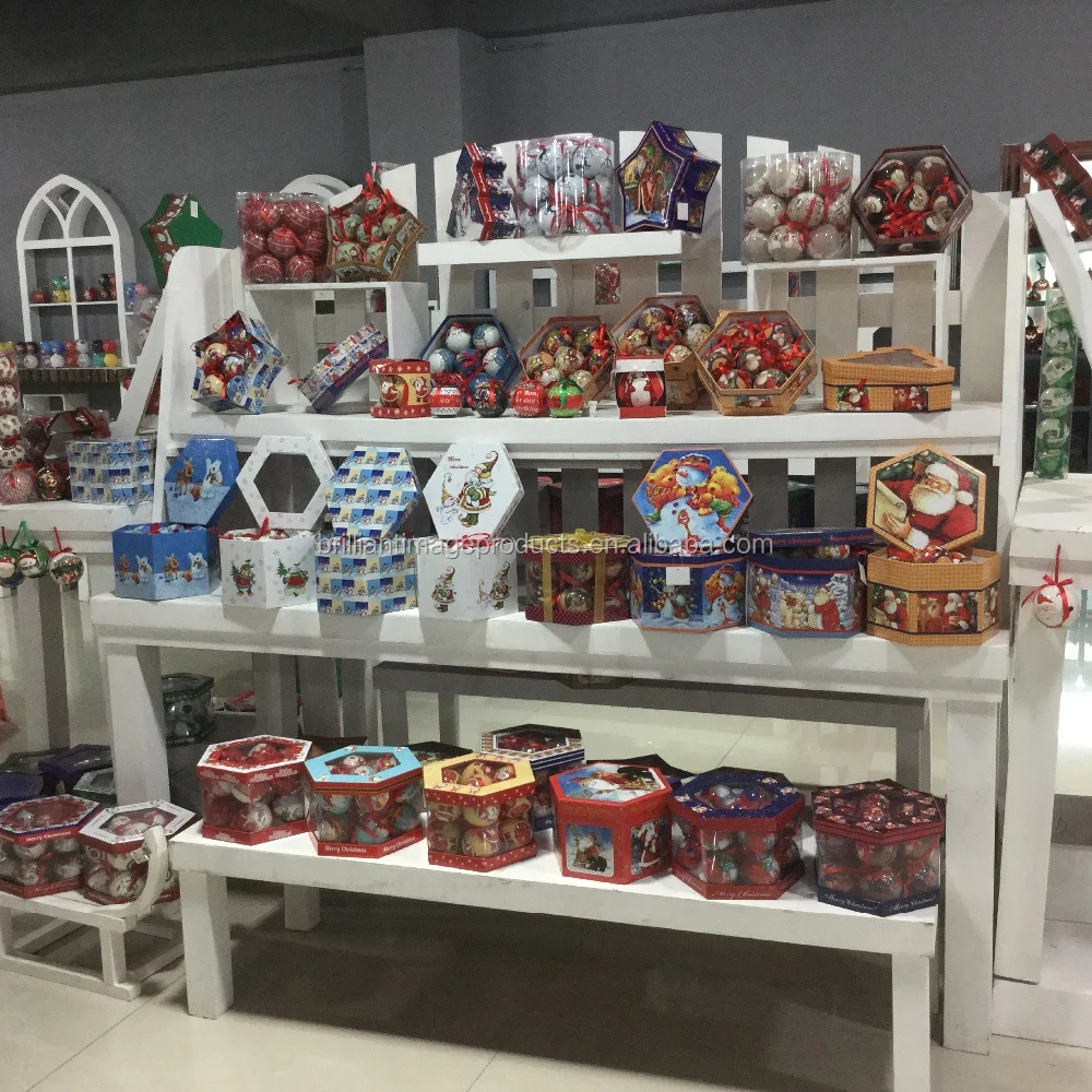 popular polyfoam christmas ball with pvc gift box