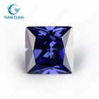 5A quality square shape tanzanite Cubic Zirconia cz stone