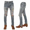 2016 new fashion Chained destoryed stretch denim man jeans ripped jeans for man angels stretch jeans