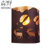 wildlife cabin decor lighting wall sconces rustic furniture lamps mica and iron material