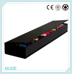 luxury design matte black flower gift box with magnet closure