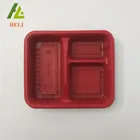 Bio 3 compartments PP plastic food container