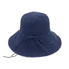 2019 Classic Hand Made Fine Natural Grass Paper Crochet Foldable Wide Brim Women Hat Beach Sun Visor Straw Hats