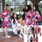 2019 Wholesale new design satin floral silk Robes