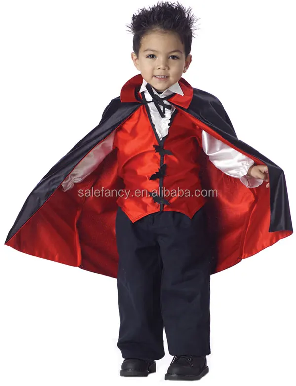 Bambino Vampire Costume Bambino Bambini Vittoriano Gotico Vampira Halloween Fancy Dress QBC-2181