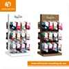 Customized Brand High End Floor Retail Socks Display Stands Manufacturers