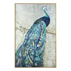 Handpainted Beautiful Peacock Oil Painting for Korea Villa