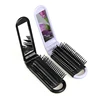 Folding Hair Brush Portable Travel Folding Anti-static Hair Brush With Mirror Compact Pocket Size Comb hair brush