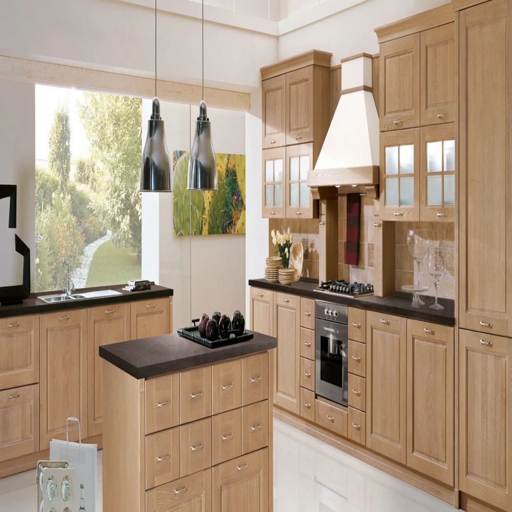 America Standard Classical Solid Wooden Customized Kitchen Pantry