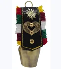 wholesale metal souvenirs Swiss cowbell with edelweiss pin