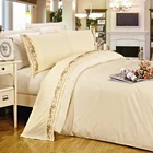 KOSMOS latest embroidery designs cotton fabric bedding sheet set