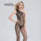Ladies Pretty Hot Sexy Nylon Butterfly One Shoulder Open Crotch Body Stocking Lingerie