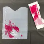 Custom printed adult restaurant use disposable plastic bibs lobster