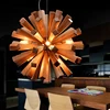 Modern Caracole Industrial Style light E27 Wood Muti Color Concrete Pendant Lamp for Dining Room