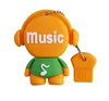 Silicone Music Toys USB Flash Drives 64gb 32gb 16gb 8gb 4gb Pen Drive real capacity usb stick