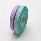 2019 Spring Series dots pattern gold foil printed grosgrain ribbon in stock