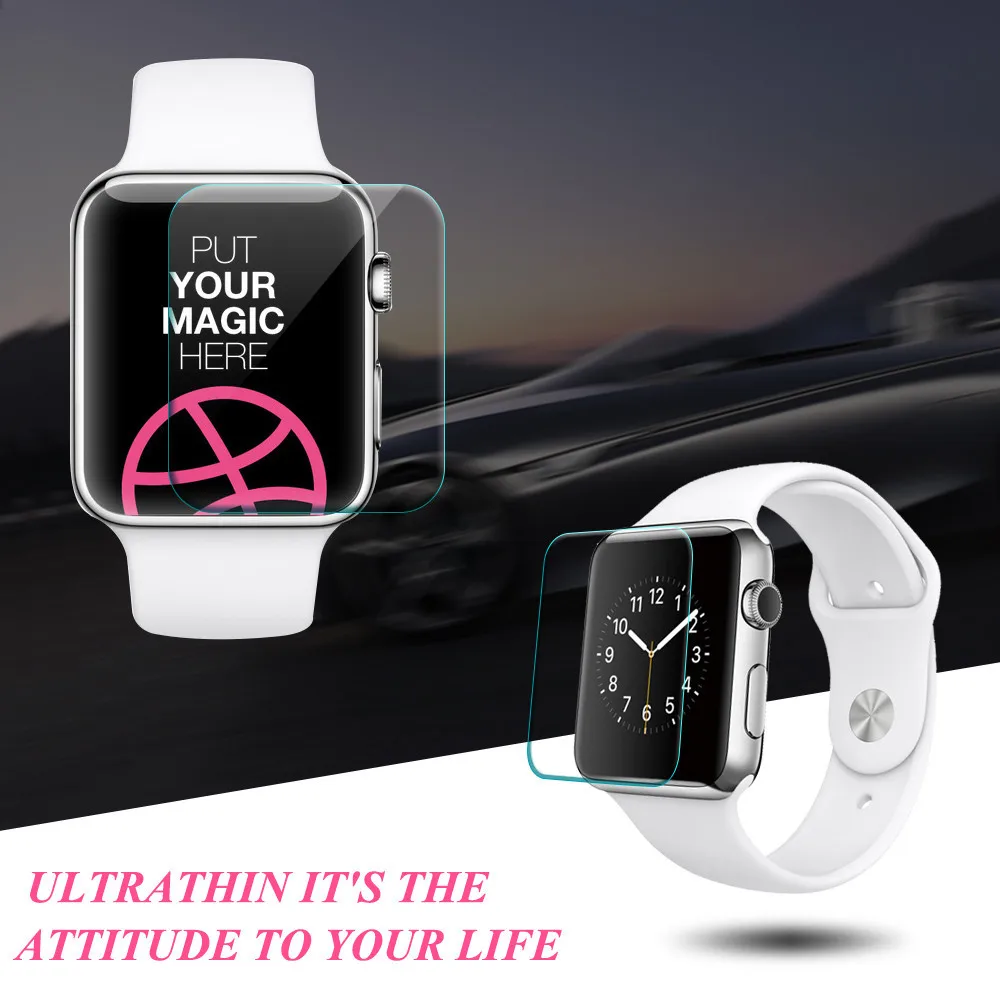 Tempered Glass Screen Protector Case For Apple Watch 42mm 38mm Clear Reinforced Film Ultra Thin For Apple Watch With Retail Box