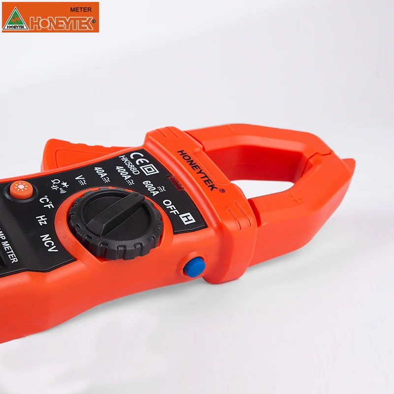 HK588D digital clamp multimeter multimetro display true RMS for accurate AC voltage current Overload protection temperature