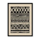 Modern Nodic geometry black and white oil painting triangle abstract wall art picture home decoration for best gift
