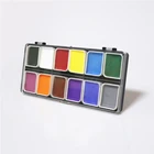 12 Colors Pallet Set washable Face Paints/ Body Paints