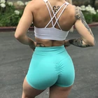 fitness ladies running with pockets seamless women biker shorts yoga pants