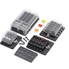 6 8 10 12 Ways Car Auto Standard Blade Fuse Box Holder Block with 5A/10A/15A/20A Fuses