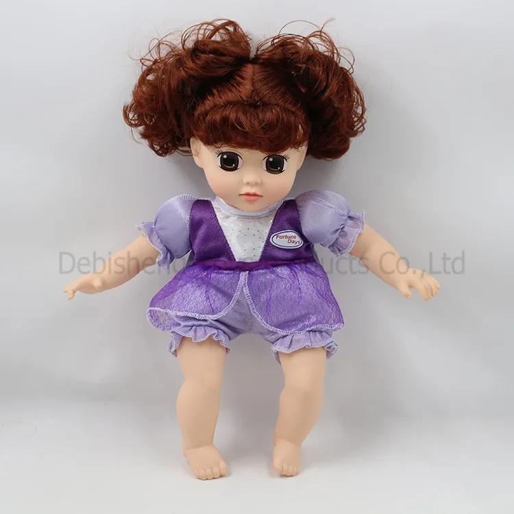 children toys curly hair flat chest lovely reborn baby doll