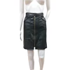 Hot Sale Women Zip Design Short Leather Skirt Fancy Skirts Above Knee for Outside Activities