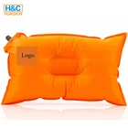 50*30cm Rectangle Ultralight Foldable Comfortable 190 t polyester taffeta coated PVC Air Inflatable Camping Travel Pillow